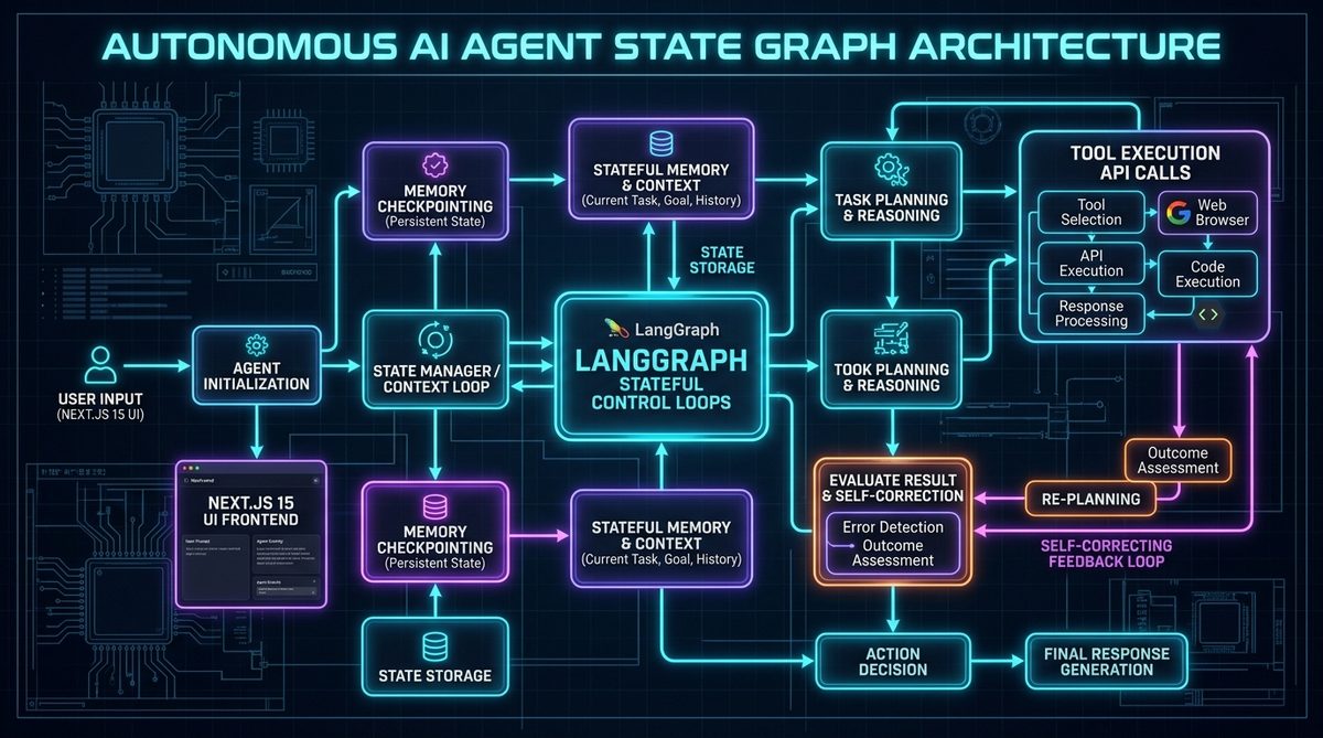 Autonomous AI Agent State Graph Architecture