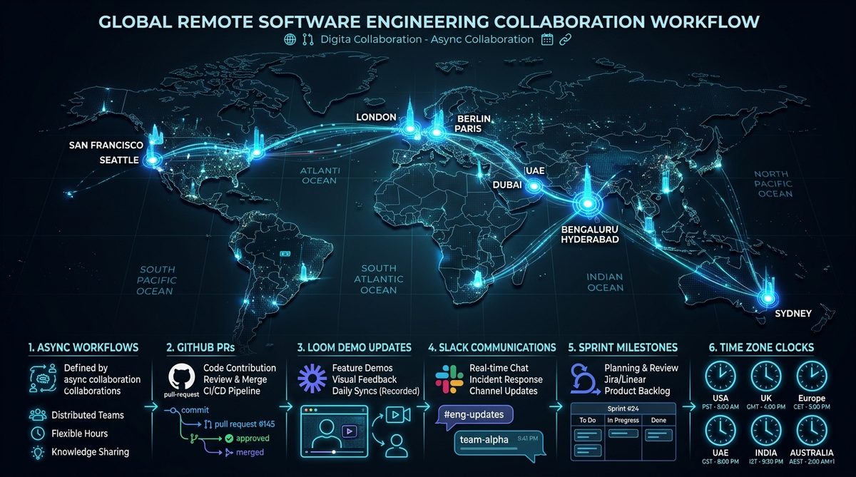 Global Remote Software Engineering Collaboration Workflow