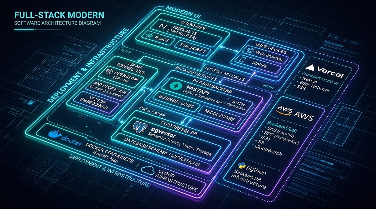Full-Stack Modern Software Architecture Diagram